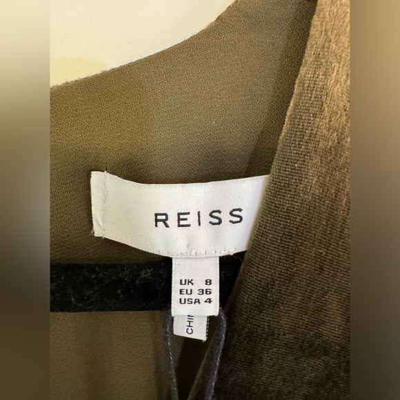 Reiss Klara Velvet Plunge V-Neck Long Sleeve Draped Maxi Dress Size 4 - Picture 14 of 16